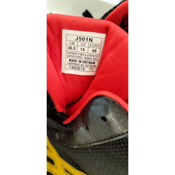 Asics Men's Wrestling Ring Sparring Red Yellow Black Sz 14 Elite JB V2 Shoes - Picture 11 of 12